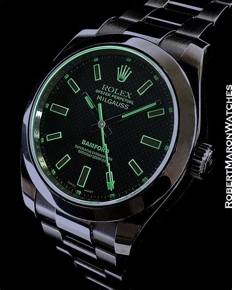 rolex milgauss pvd bamford|rolex milgauss price list.